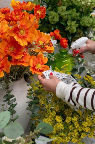 artificial flowers in vase