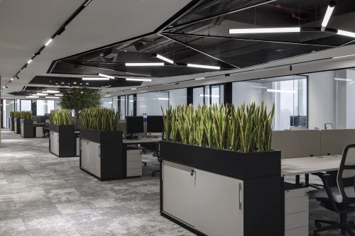 Planta artificial sobre una mesa blanca