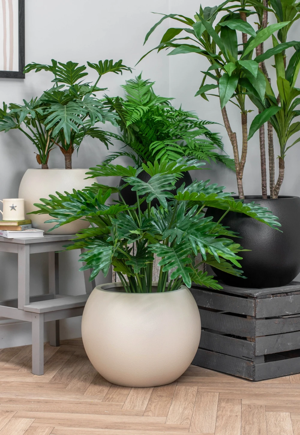 Artificial plants in our Stockholm pots