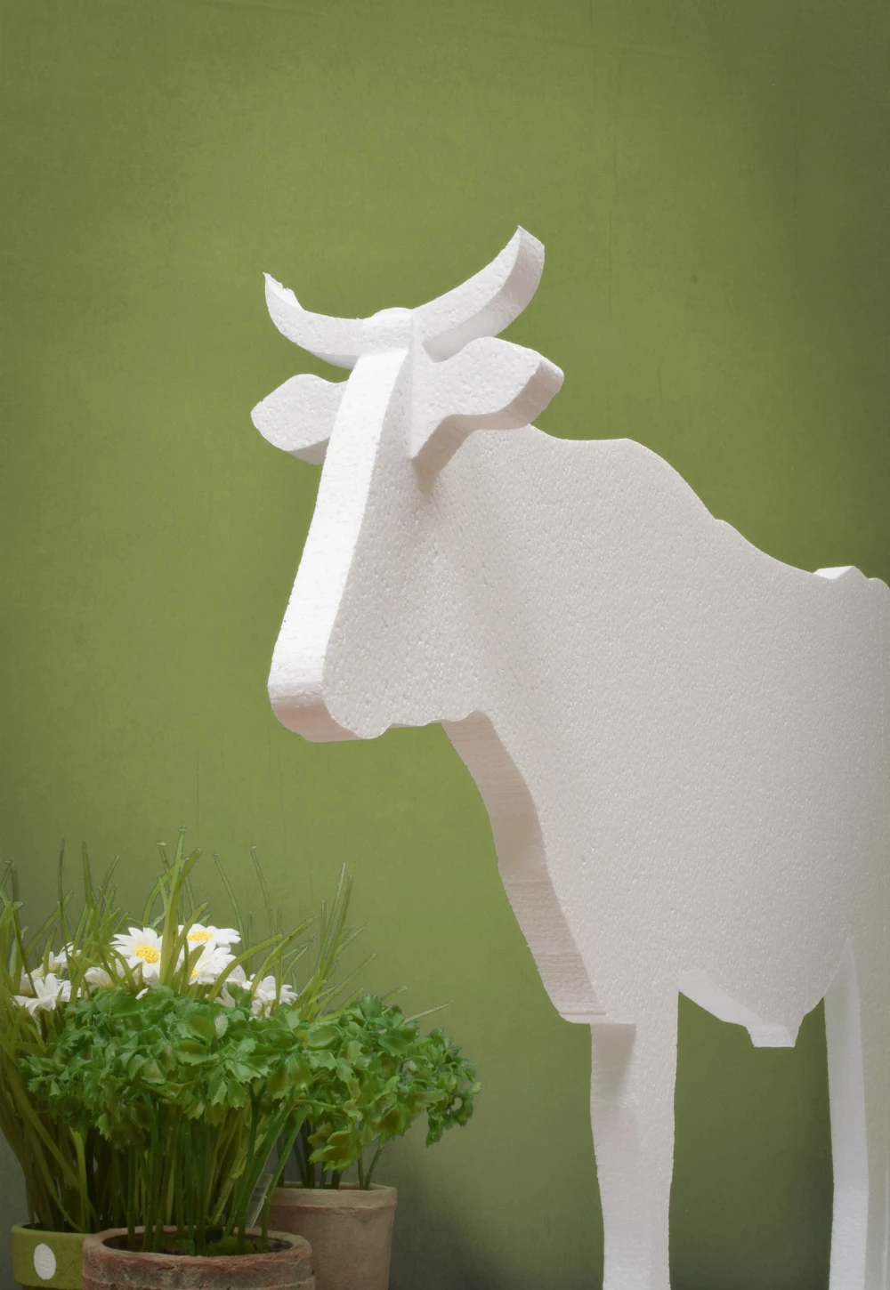 polystyrene cow